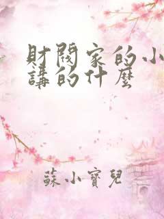 财阀家的小儿子讲的什么