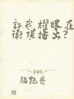 许我耀眼在哪个卫视播出?