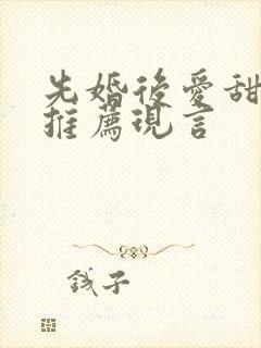 先婚后爱甜宠文推荐现言