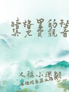 暗格里的秘密全集免费观看电视剧