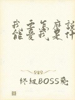 我要怎么说你才能爱我是什么歌