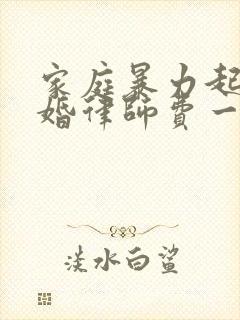 家庭暴力起诉离婚律师费一般多少钱