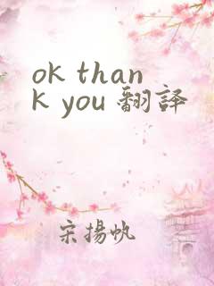 ok thank you 翻译
