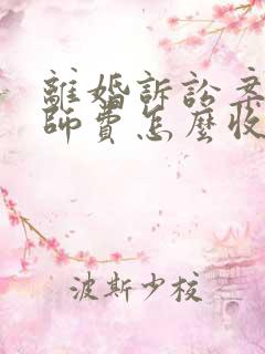 离婚诉讼案的律师费怎么收费的?