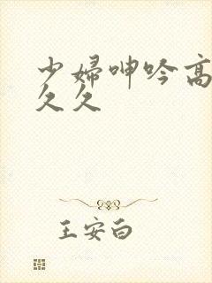 少妇呻吟高潮久久久