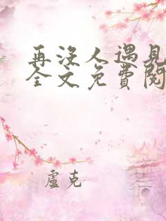 再没人遇见小说全文免费阅读