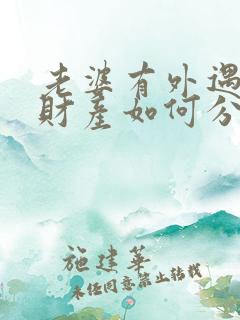 老婆有外遇离婚财产如何分割