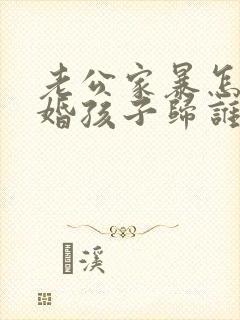 老公家暴怎么离婚孩子归谁