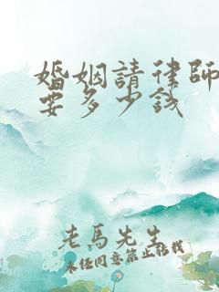 婚姻请律师大概要多少钱