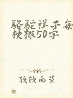 骆驼祥子每一章梗概50字