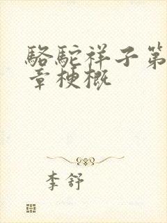 骆驼祥子第十一章梗概