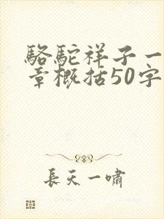 骆驼祥子一到六章概括50字