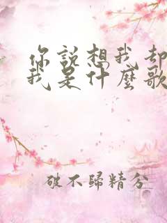 你说想我却不见我是什么歌