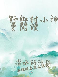 野乡村小神医免费阅读