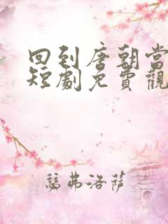 回到唐朝当太子短剧免费观看