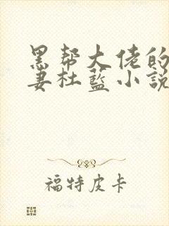 黑帮大佬的娇娇妻杜蓝小说免费阅读