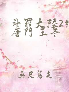 斗罗大陆2绝世唐门 王冬