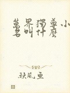 万界独尊小说原名叫什么