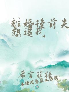 离婚后前夫总是想追我