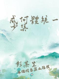 成何体统一共多少集