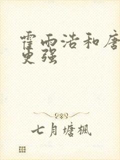 霍雨浩和唐三谁更强