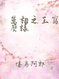 万相之王写的怎么样