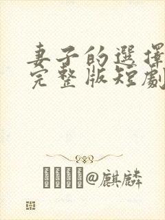 妻子的选择免费完整版短剧在线观看