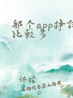 那个app挣钱比较多