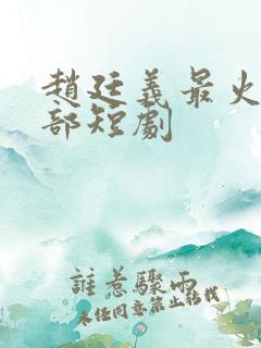 赵廷义最火的5部短剧