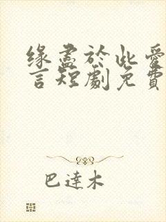 缘尽于此爱不再言短剧免费观看