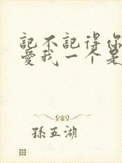 记不记得你说只爱我一个是什么歌