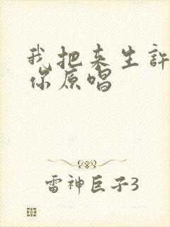 我把来生许给了你原唱