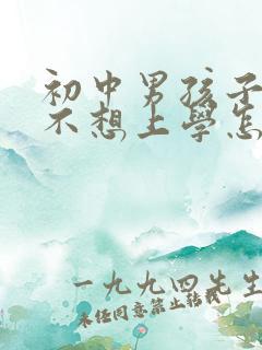 初中男孩子叛逆不想上学怎么办