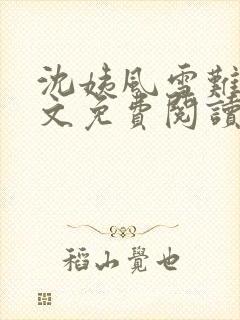 沈姨风雪难离全文免费阅读