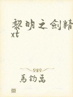 黎明之剑精校txt