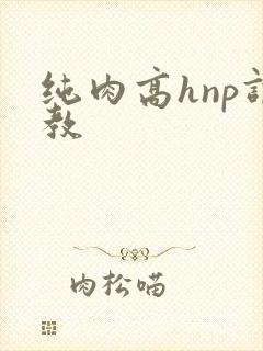 纯肉高hnp调教