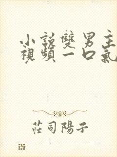 小说双男主推文视频一口气看完