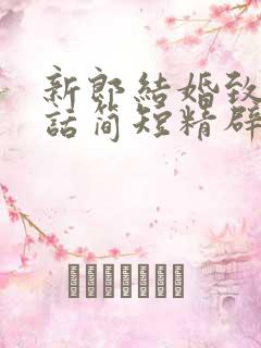 新郎结婚致辞讲话简短精辟