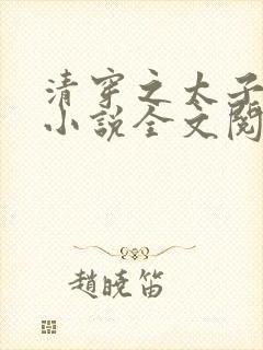 清穿之太子娇妃小说全文阅读