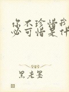 你不珍惜我又何必可惜是什么歌