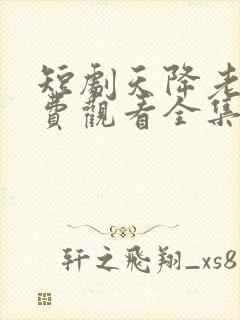 短剧天降老婆免费观看全集