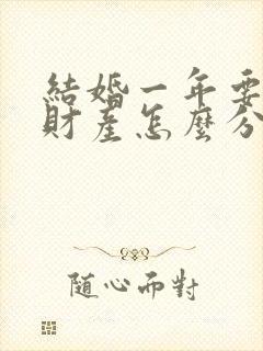 结婚一年要离婚财产怎么分