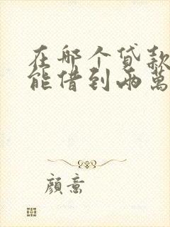 在哪个贷款平台能借到两万