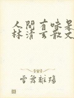 人间有味是清欢林清玄散文集