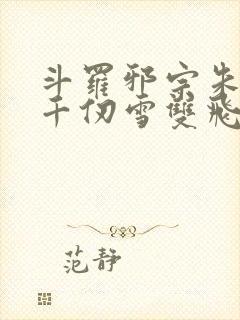 斗罗邪宗朱竹清千仞雪双飞