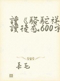 读《骆驼祥子》读后感600字