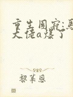 重生团宠:马甲大佬a爆了