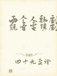 两个人韩剧在线观看电视剧全集免费