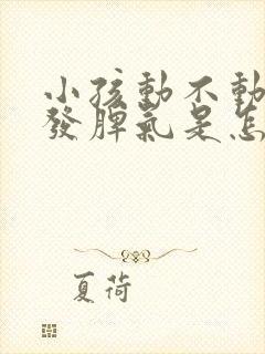 小孩动不动就哭发脾气是怎么办