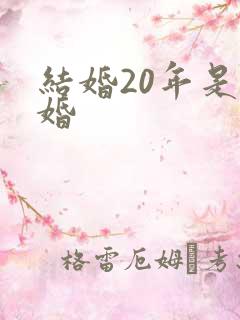 结婚20年是啥婚